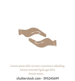hands protecting icon