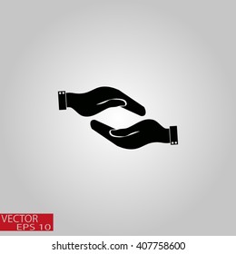 hands protecting icon