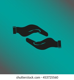 hands protecting icon