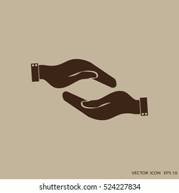 hands protecting icon