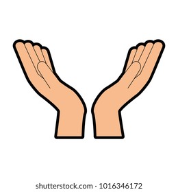 hands protection isolated icon