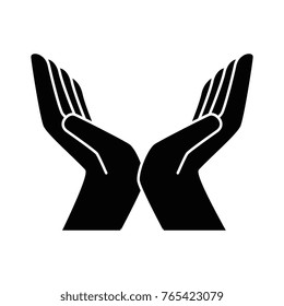 hands protection isolated icon