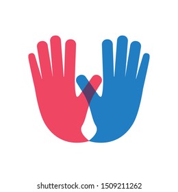 hands protection isolated icon vector illustration