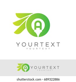 Hands put the golf ball initial Letter A Logo design