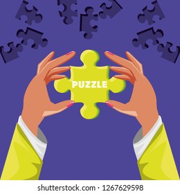 hands with puzzle pieces