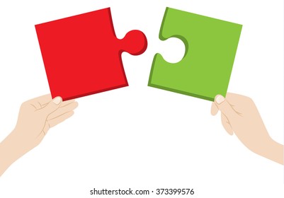 hands with puzzle pieces