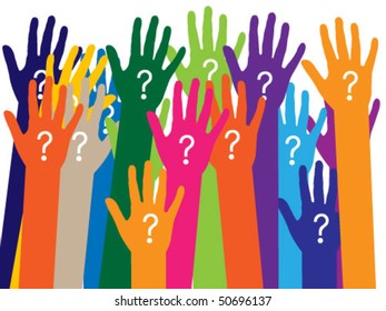 Question Starters Hand Hands Question Signs Stock Vector (Royalty Free) 50696137 | Shutterstock