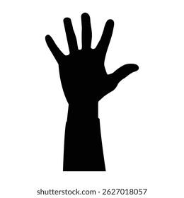 Hands raised up. Raised helping hands. vector interracial illustration