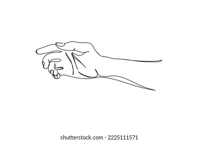 hands reaching out for love support help and care. Urge to touch concept. Concept of human relation, community, togetherness, symbolism, culture and history. Continuous line art of helping hand . Hope