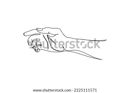 hands reaching out for love support help and care. Urge to touch concept. Concept of human relation, community, togetherness, symbolism, culture and history. Continuous line art of helping hand . Hope