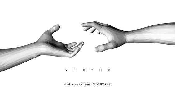 Hands Reaching Towards Each Other Images Stock Photos Vectors Shutterstock