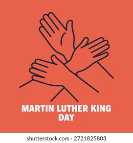 Manos hacia arriba que simbolizan la unidad y la esperanza, con un tributo al día de Martin Luther King.