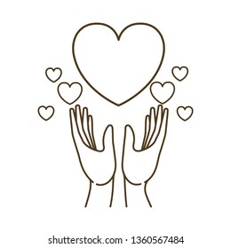 hands receiving heart avatar character