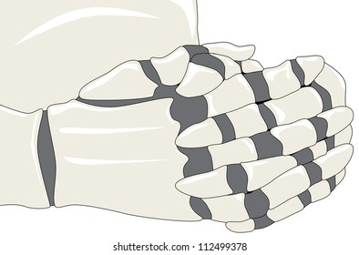 hands of relaxed robot isolated on white background