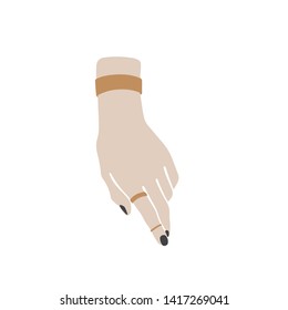 Hands with rings and bracelets, nails manicure