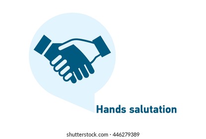 Hands salutation vector