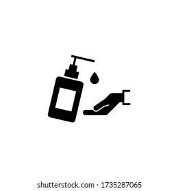 Hands Sanitizer-Konzept Vektor-Illustrationssymbol