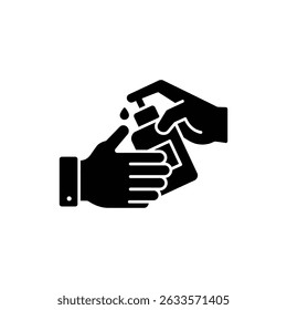 Hands Sanitizing Icon for Personal Health and Hygiene