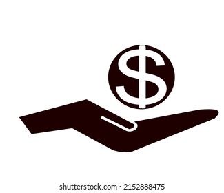 Hands Saving money vector icon illustration