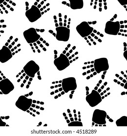 Hands. Seamless vector background