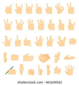 Hands Set Design Cartoon Style Hand Stock Vector (Royalty Free ...