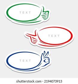 Hands set. Isolated collection hand icons. Vector