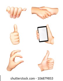 Hands set, vector