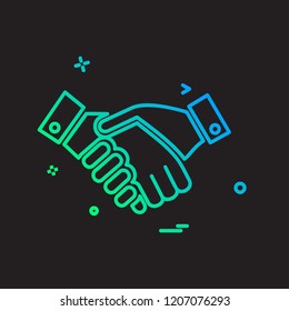 Hands shake icon design vector