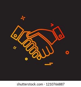 Hands shake icon design vector
