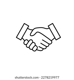 hands shaking hands flat icon