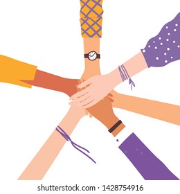 Hands shaking as friendship symbol. Vector illustration of hands, that symbolize friendship and togetherness.