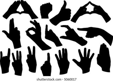 hands shape vectors