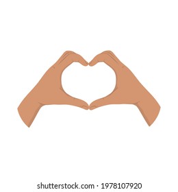 hands shaped heart isolated icon