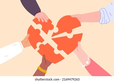 Hands sharing life. People hand sharing heart, generosity symbol cooperative love marriage, kind-hearted sponsorship charity donate care health human help, vector illustration of hope charity