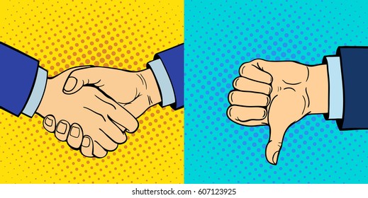 Hands showing deaf-mute different gestures human arm communication vector illusstration.
