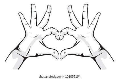 hands showing heart