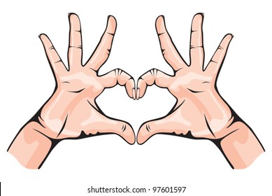 hands showing heart