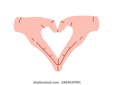 hands showing a heart shape. heart sign with hands.heart gesture