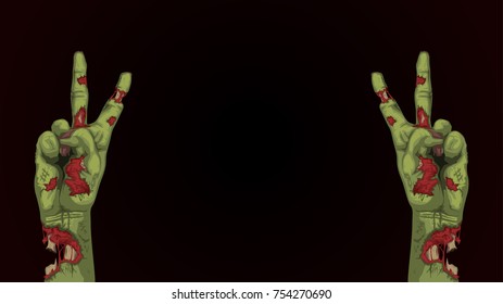 hands showing two fingers
