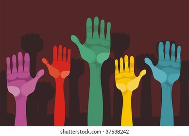 hands up as a sign of agreement