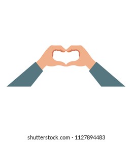 Hands sign isolated