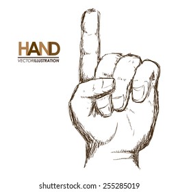 hands signals design, vector illustration eps10 graphic 