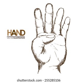 hands signals design, vector illustration eps10 graphic 