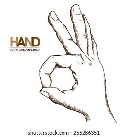 hands signals design, vector illustration eps10 graphic 