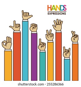 hands signals design, vector illustration eps10 graphic 