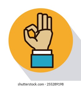 hands signals design, vector illustration eps10 graphic 