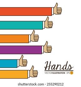 hands signals design, vector illustration eps10 graphic 