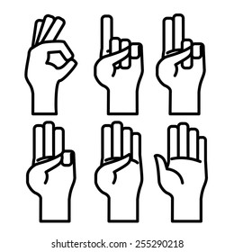 hands signals design, vector illustration eps10 graphic 