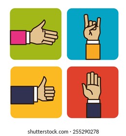hands signals design, vector illustration eps10 graphic 