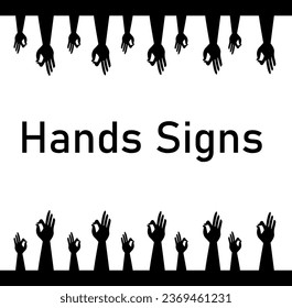 Hands signals with eps file